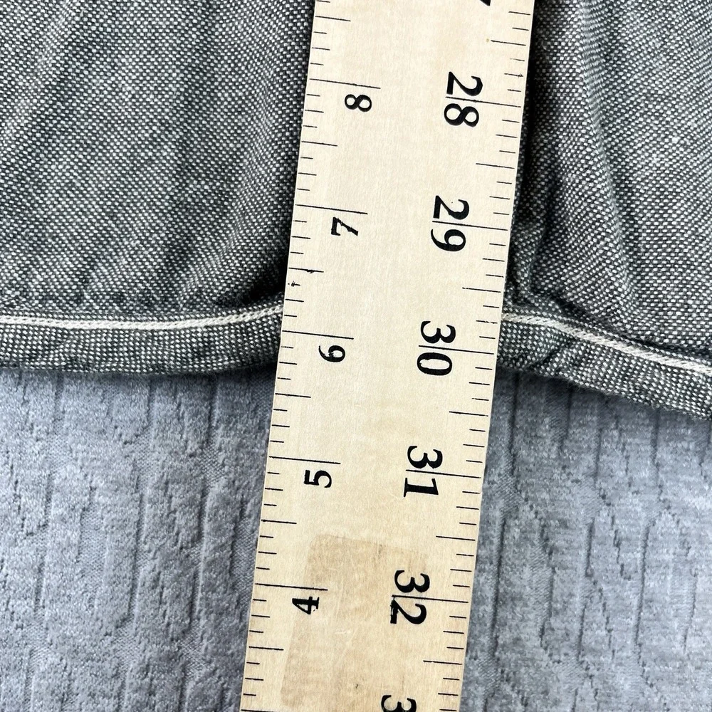 Levis Western Shirt Mens Small Gray Linen Blend Pearl‎ Snap Long Sleeve 3LDLW060